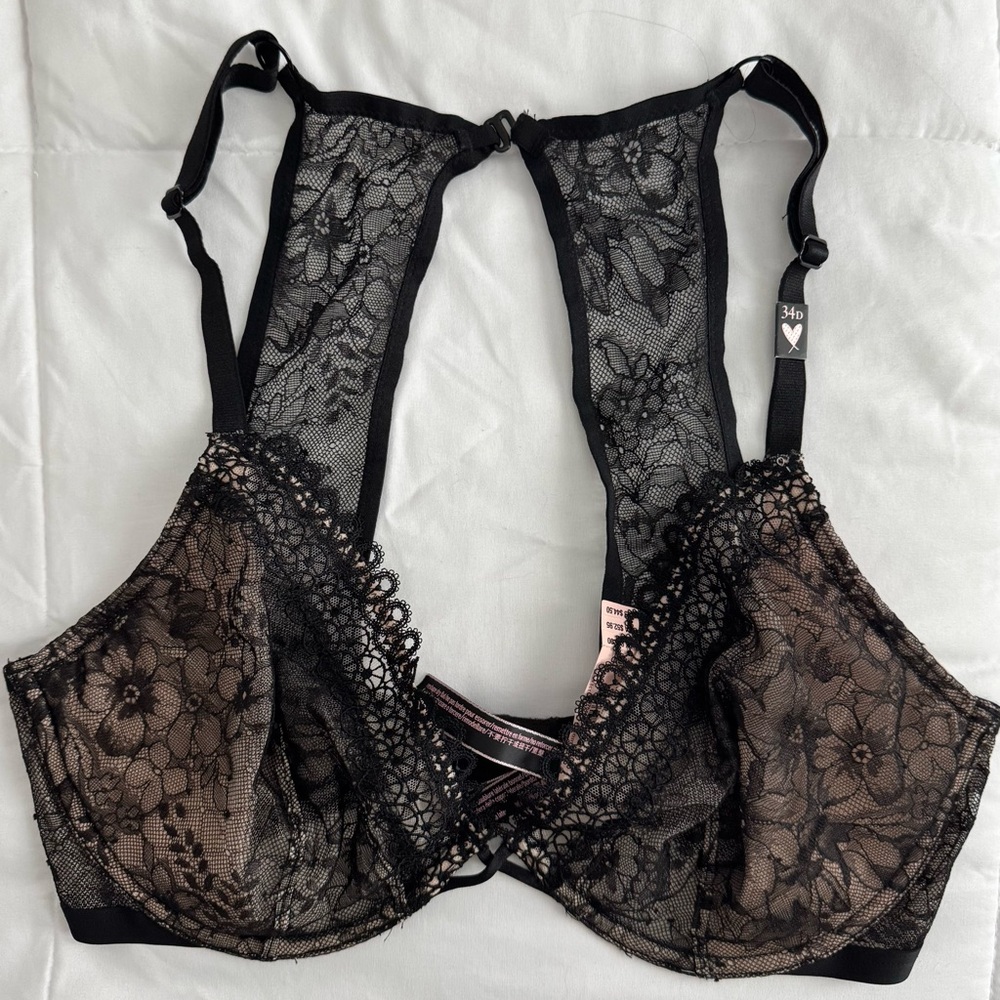 Victoria's Secret Black Floral Lace Bra🖤